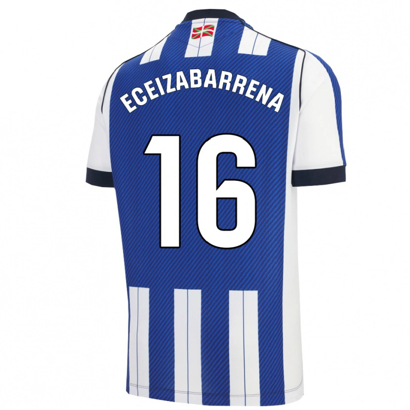 Danxen Herren Jon Eceizabarrena #16 Blau Weiß Heimtrikot Trikot 2025/26 T-Shirt