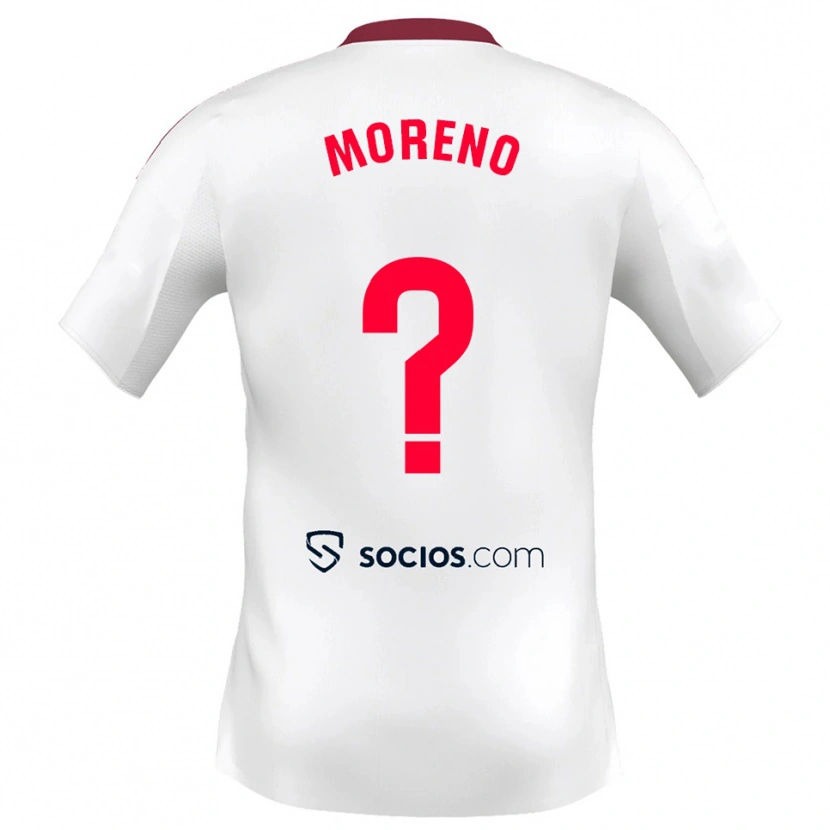 Danxen Herren Jorge Moreno #0 Weiß Rot Heimtrikot Trikot 2025/26 T-Shirt