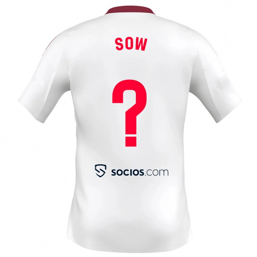 Danxen Herren Bakary Sow #0 Weiß Rot Heimtrikot Trikot 2025/26 T-Shirt