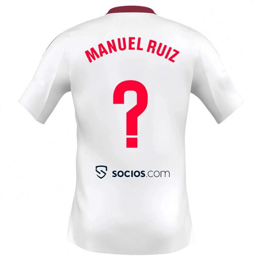 Danxen Herren José Manuel Ruiz #0 Weiß Rot Heimtrikot Trikot 2025/26 T-Shirt