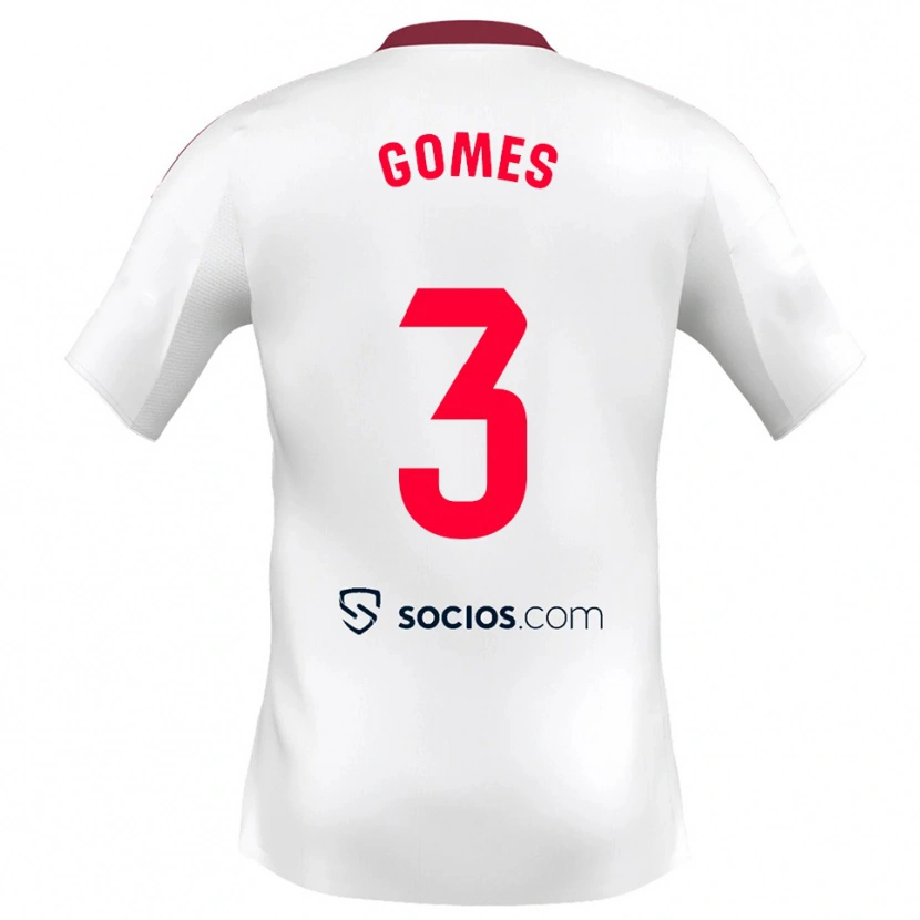 Danxen Herren Diana Gomes #3 Weiß Rot Heimtrikot Trikot 2025/26 T-Shirt