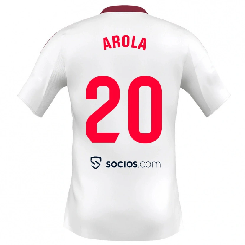 Danxen Herren Arola Aparicio Gili #20 Weiß Rot Heimtrikot Trikot 2025/26 T-Shirt