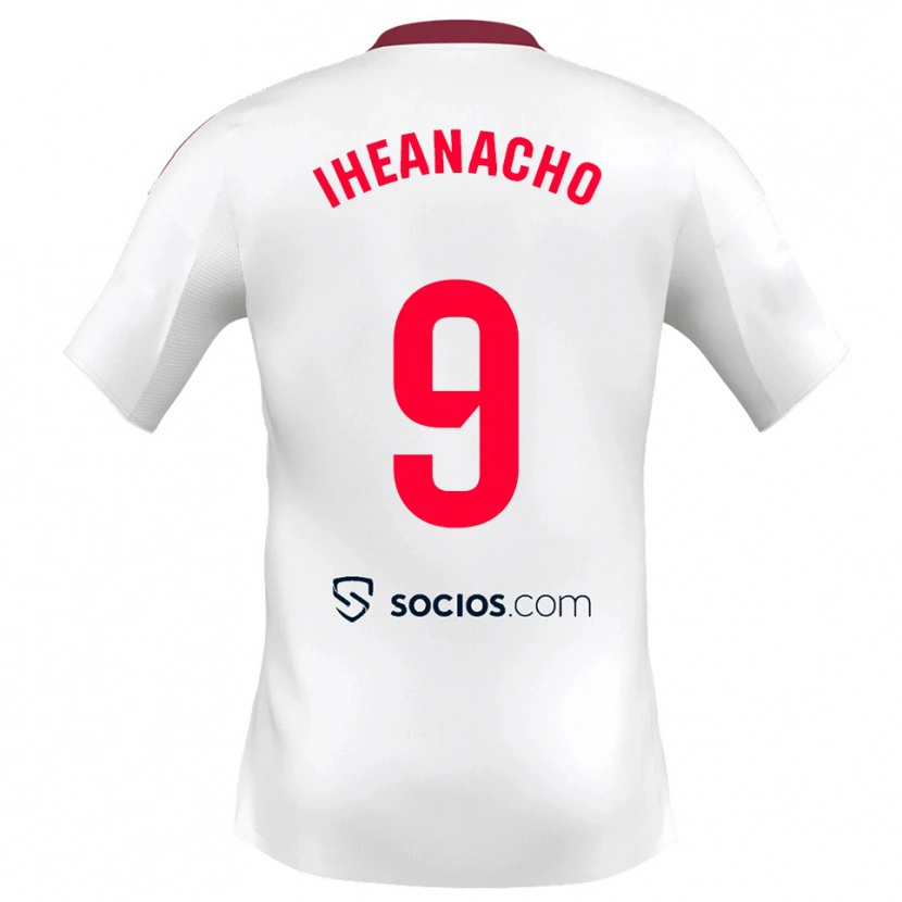Danxen Herren Kelechi Iheanacho #9 Weiß Rot Heimtrikot Trikot 2025/26 T-Shirt