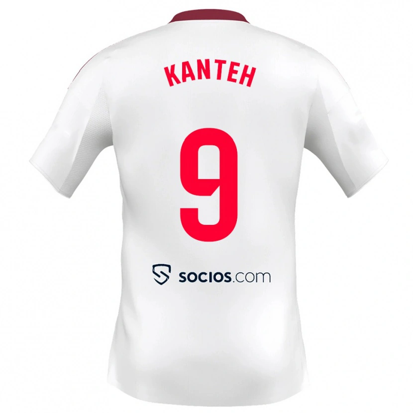 Danxen Herren Fatoumata Kanteh I Cham #9 Weiß Rot Heimtrikot Trikot 2025/26 T-Shirt