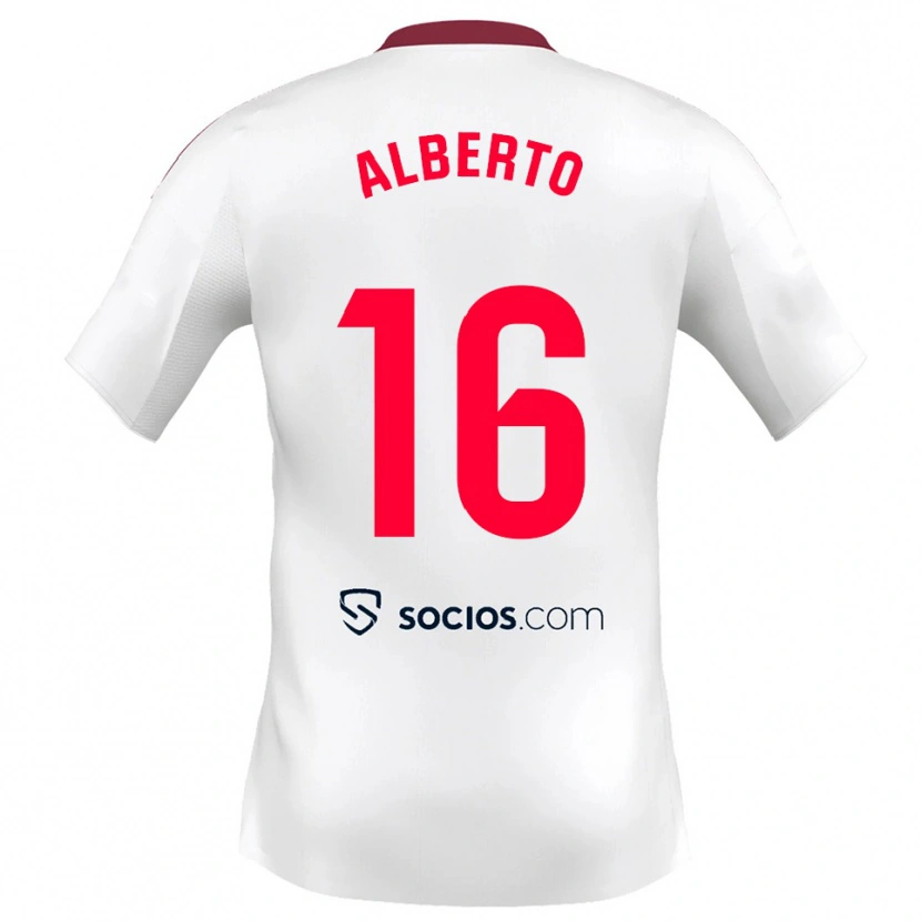 Danxen Herren Alberto González #16 Weiß Rot Heimtrikot Trikot 2025/26 T-Shirt