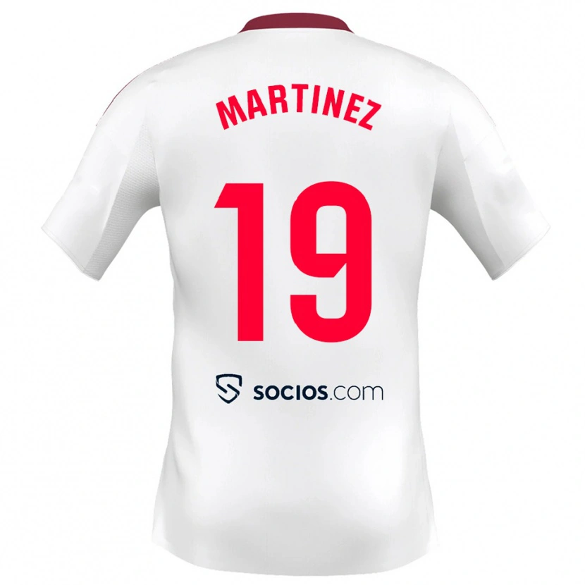 Danxen Herren Gabri Martinez #19 Weiß Rot Heimtrikot Trikot 2025/26 T-Shirt