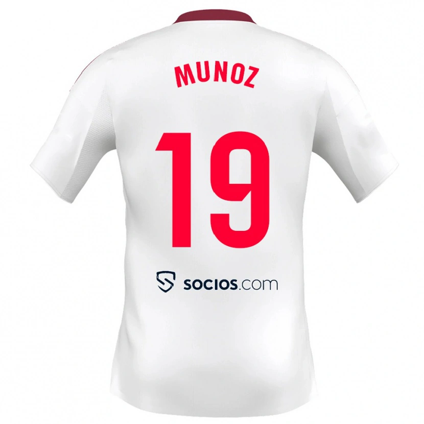 Danxen Herren Iker Muñoz #19 Weiß Rot Heimtrikot Trikot 2025/26 T-Shirt
