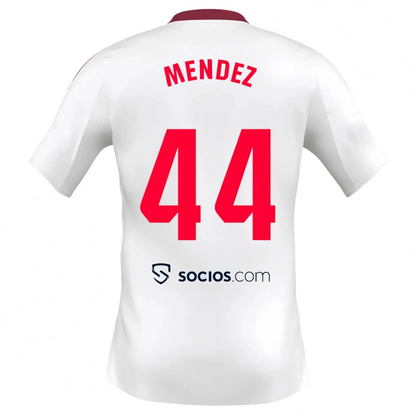 Danxen Herren Tomas Mendez #44 Weiß Rot Heimtrikot Trikot 2025/26 T-Shirt