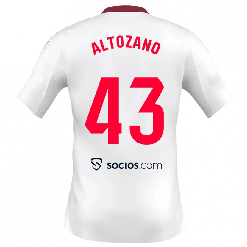 Danxen Herren Edu Altozano #43 Weiß Rot Heimtrikot Trikot 2025/26 T-Shirt