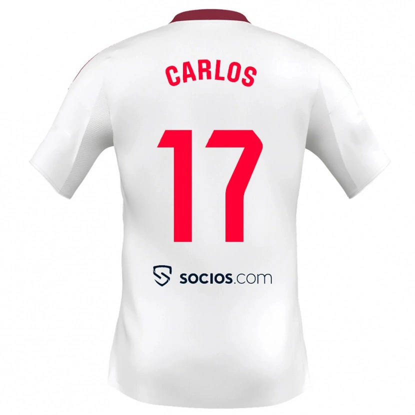 Danxen Herren Carlos González #17 Weiß Rot Heimtrikot Trikot 2025/26 T-Shirt
