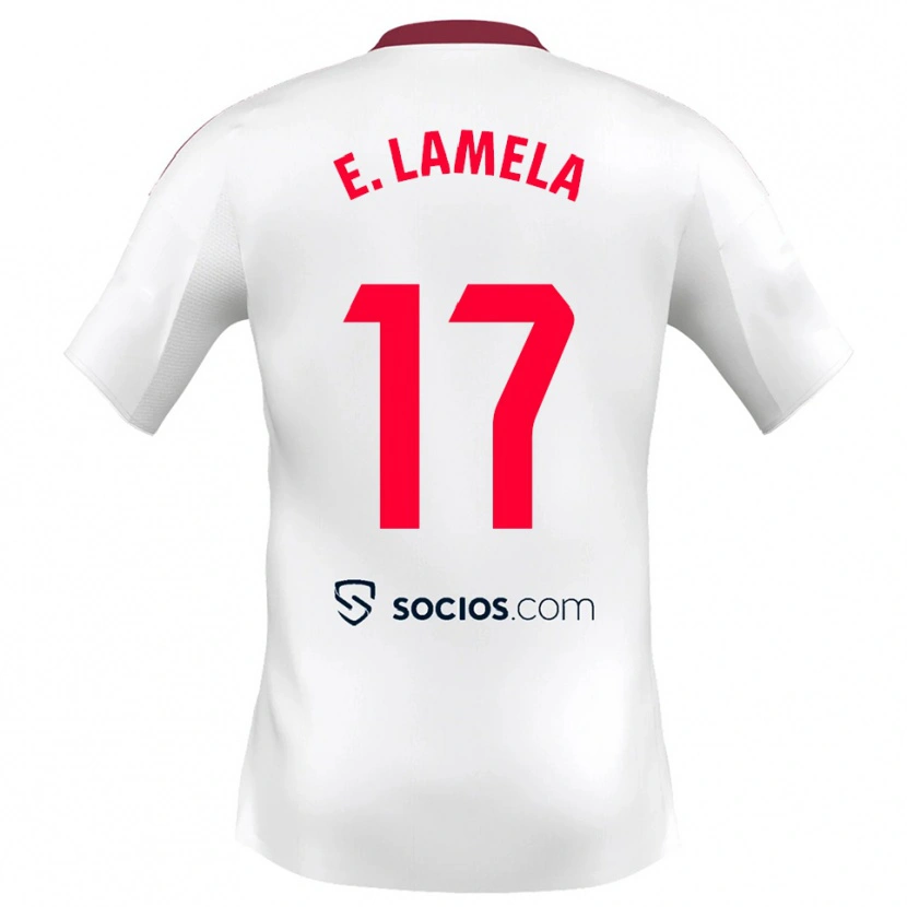 Danxen Herren Erik Lamela #17 Weiß Rot Heimtrikot Trikot 2025/26 T-Shirt
