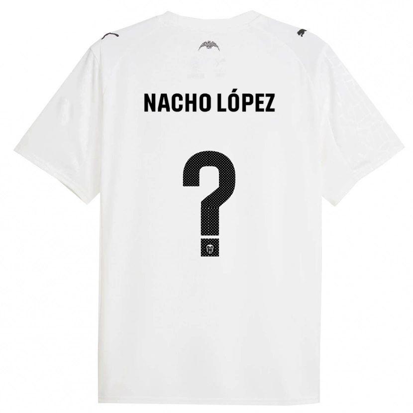 Danxen Herren Nacho López #0 Weiß Schwarz Heimtrikot Trikot 2025/26 T-Shirt