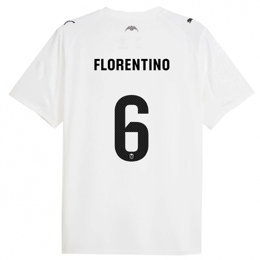 Danxen Herren Claudia Florentino #6 Weiß Schwarz Heimtrikot Trikot 2025/26 T-Shirt