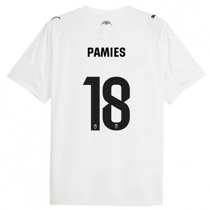 Danxen Herren Javi Pamies #18 Weiß Schwarz Heimtrikot Trikot 2025/26 T-Shirt