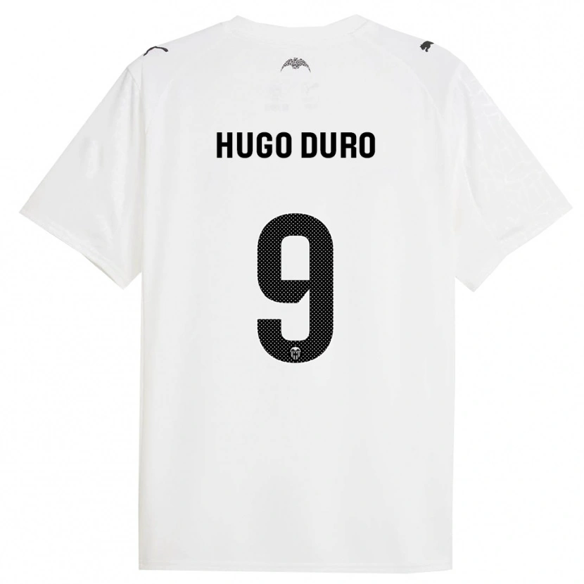 Danxen Herren Hugo Duro #9 Weiß Schwarz Heimtrikot Trikot 2025/26 T-Shirt