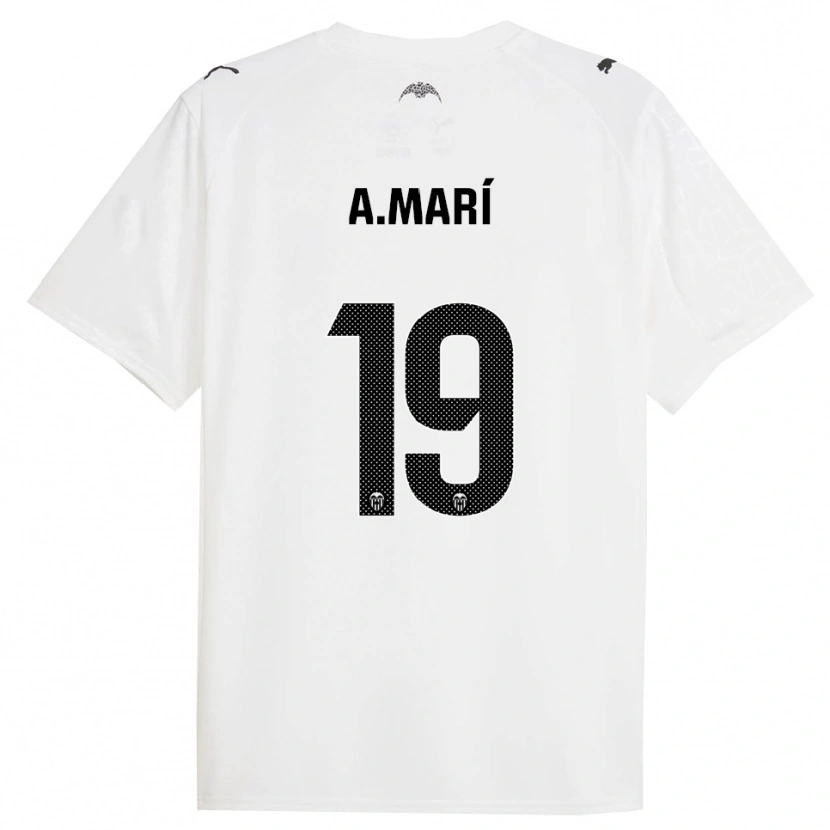 Danxen Herren Alberto Marí #19 Weiß Schwarz Heimtrikot Trikot 2025/26 T-Shirt
