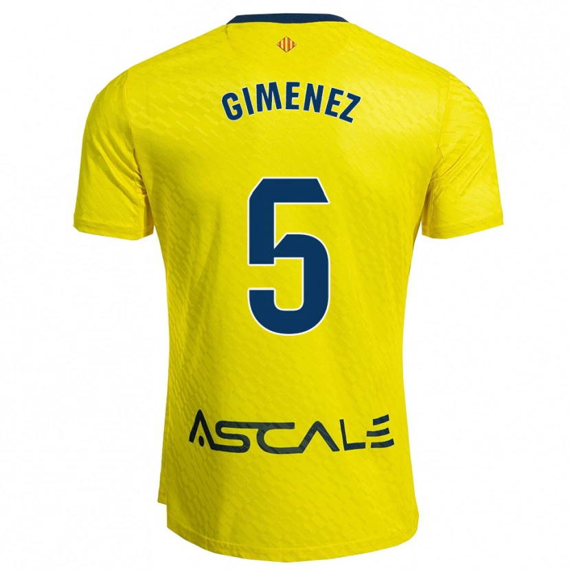 Danxen Herren Yenifer Giménez #5 Gelb Marine Heimtrikot Trikot 2025/26 T-Shirt