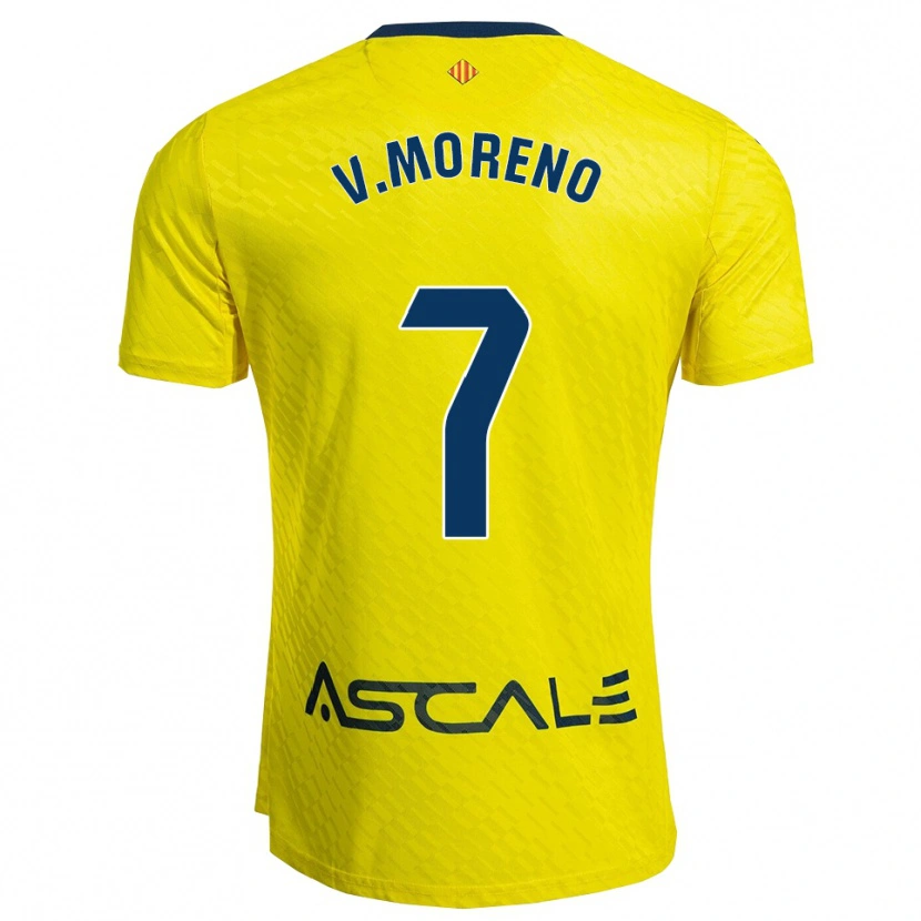 Danxen Herren Víctor Moreno #7 Gelb Marine Heimtrikot Trikot 2025/26 T-Shirt