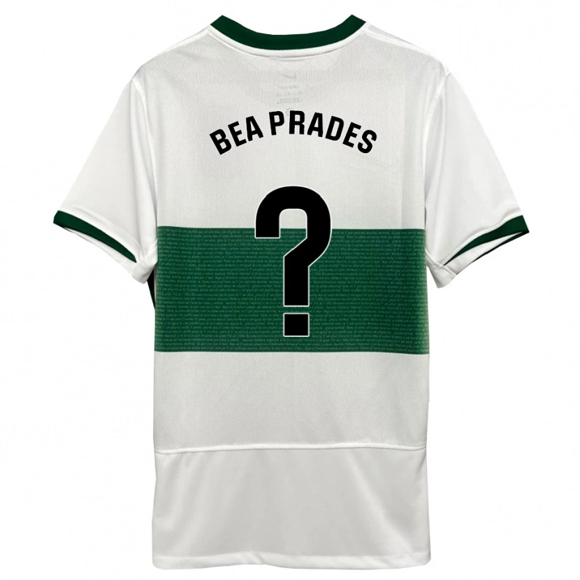 Danxen Herren Beatriz Prades Insa #0 Weiß Grün Heimtrikot Trikot 2025/26 T-Shirt