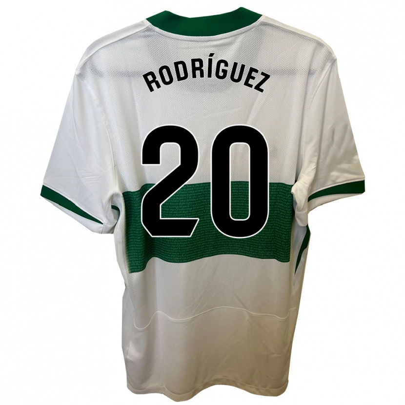 Danxen Herren David Rodríguez #20 Weiß Grün Heimtrikot Trikot 2025/26 T-Shirt