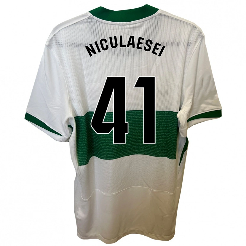 Danxen Herren Albert Niculăesei #41 Weiß Grün Heimtrikot Trikot 2025/26 T-Shirt