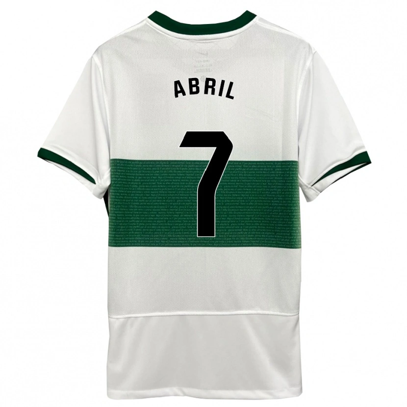Danxen Herren Abril Pazos Amores #7 Weiß Grün Heimtrikot Trikot 2025/26 T-Shirt