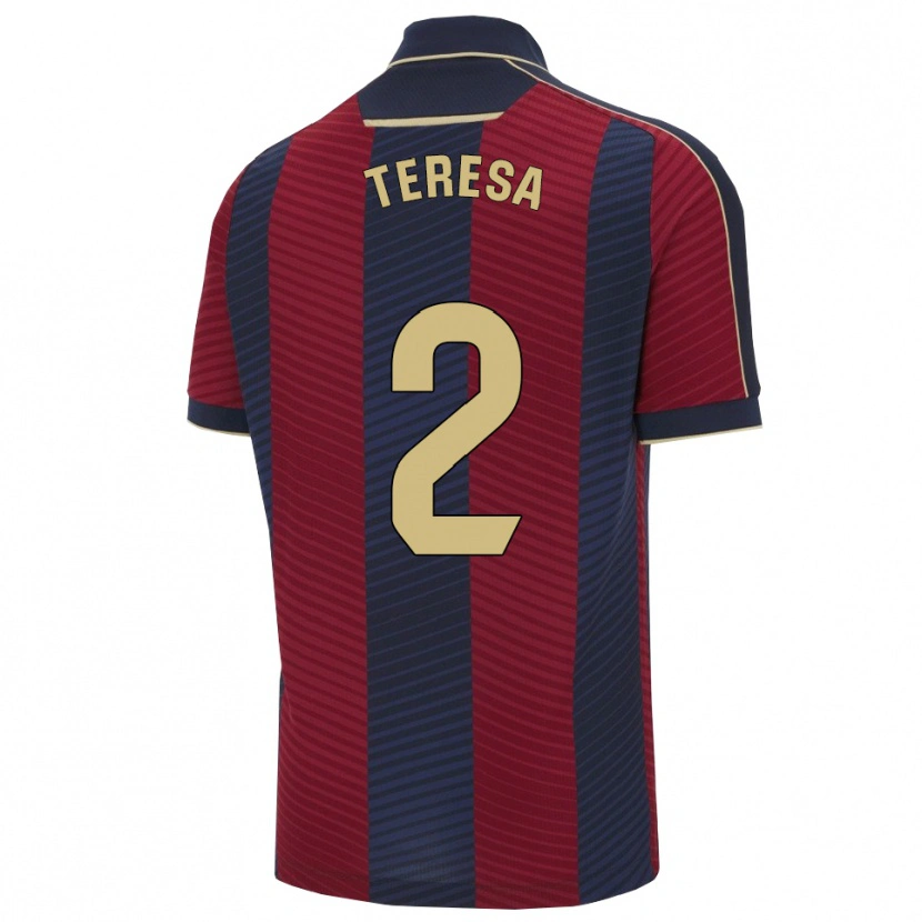 Danxen Herren Teresa Mérida #2 Rot Marine Heimtrikot Trikot 2025/26 T-Shirt