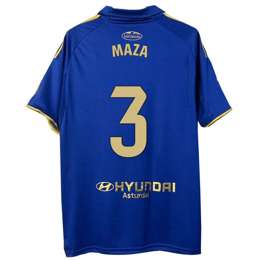 Danxen Herren Óscar Maza #3 Blau Gold Heimtrikot Trikot 2025/26 T-Shirt