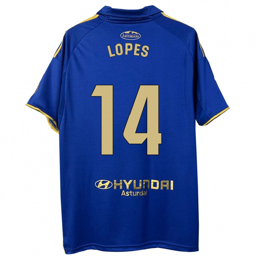 Danxen Herren Adrián Lopes #14 Blau Gold Heimtrikot Trikot 2025/26 T-Shirt
