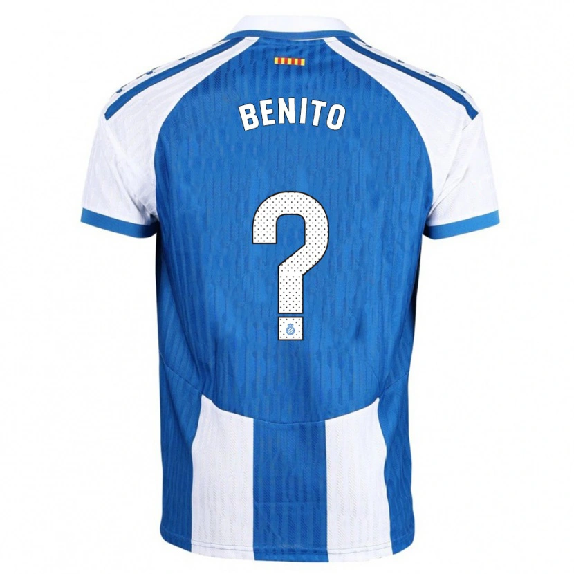 Danxen Herren Adrià Benito #0 Blau Weiß Heimtrikot Trikot 2025/26 T-Shirt