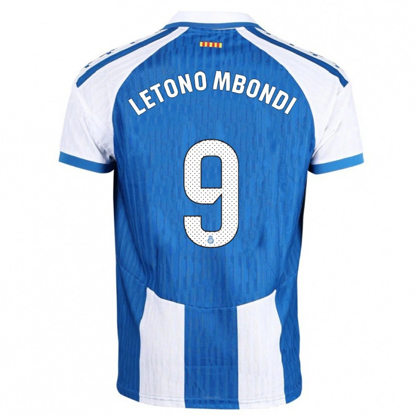 Danxen Herren Christ-Emmanuel Letono Mbondi #9 Blau Weiß Heimtrikot Trikot 2025/26 T-Shirt