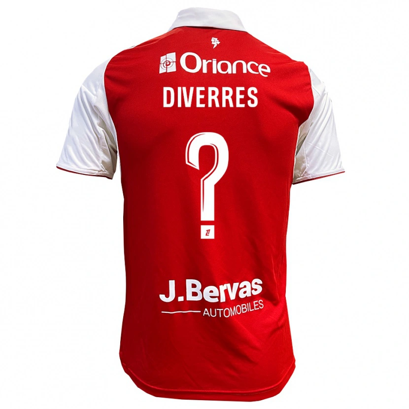 Danxen Herren Emma Diverres #0 Rot Weiß Heimtrikot Trikot 2025/26 T-Shirt