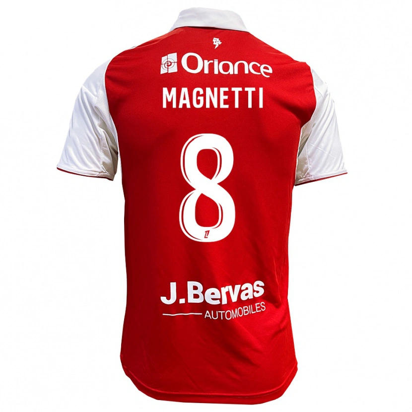 Danxen Herren Hugo Magnetti #8 Rot Weiß Heimtrikot Trikot 2025/26 T-Shirt