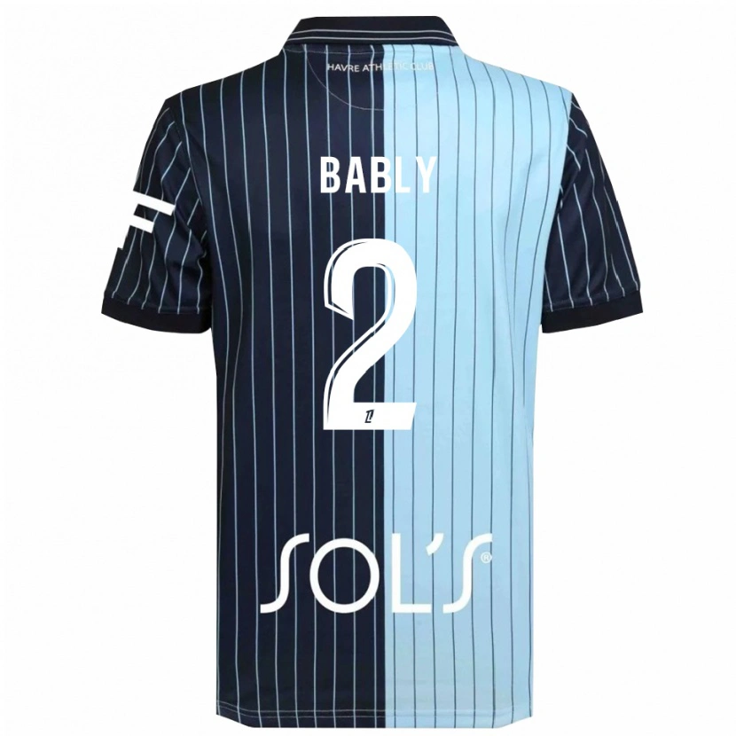 Danxen Herren Emmanuel Bably #2 Marine Himmelblau Heimtrikot Trikot 2025/26 T-Shirt