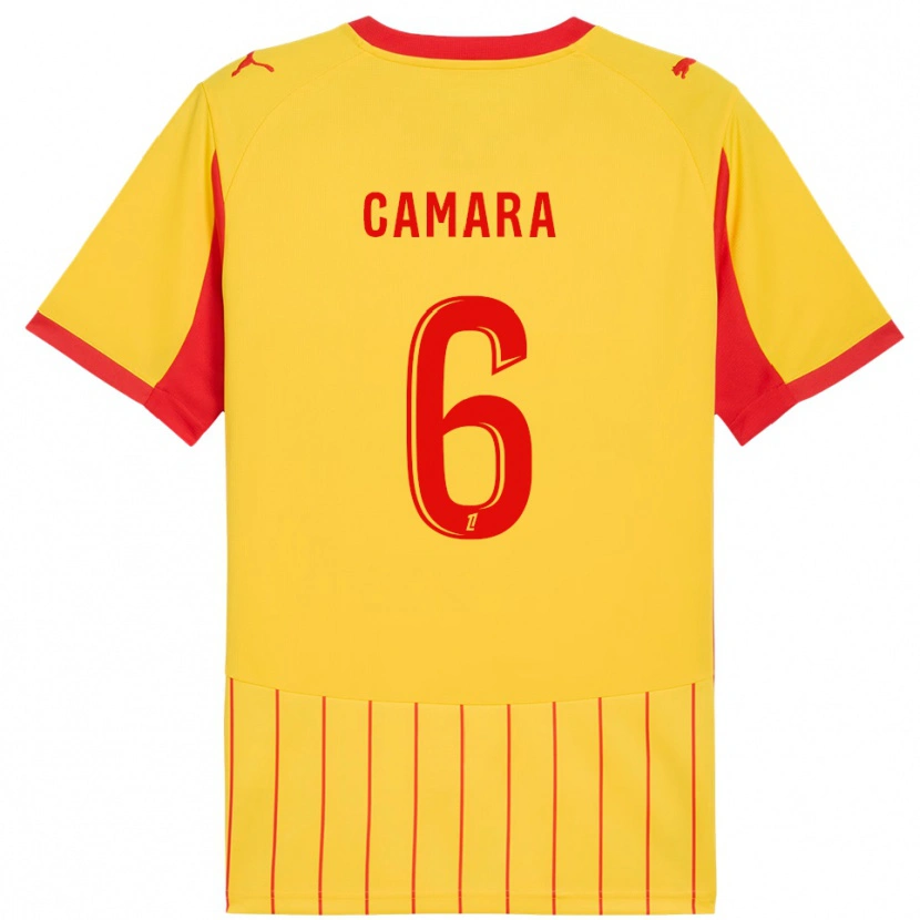Danxen Herren Mamadou Camara #6 Gelb Rot Heimtrikot Trikot 2025/26 T-Shirt