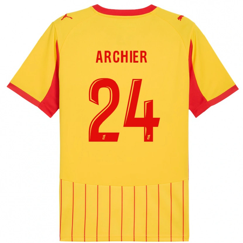 Danxen Herren Louann Archier #24 Gelb Rot Heimtrikot Trikot 2025/26 T-Shirt