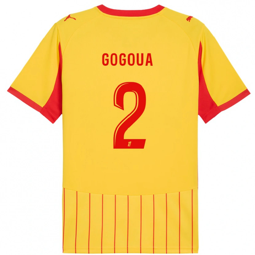 Danxen Herren Valentin Gogoua #2 Gelb Rot Heimtrikot Trikot 2025/26 T-Shirt