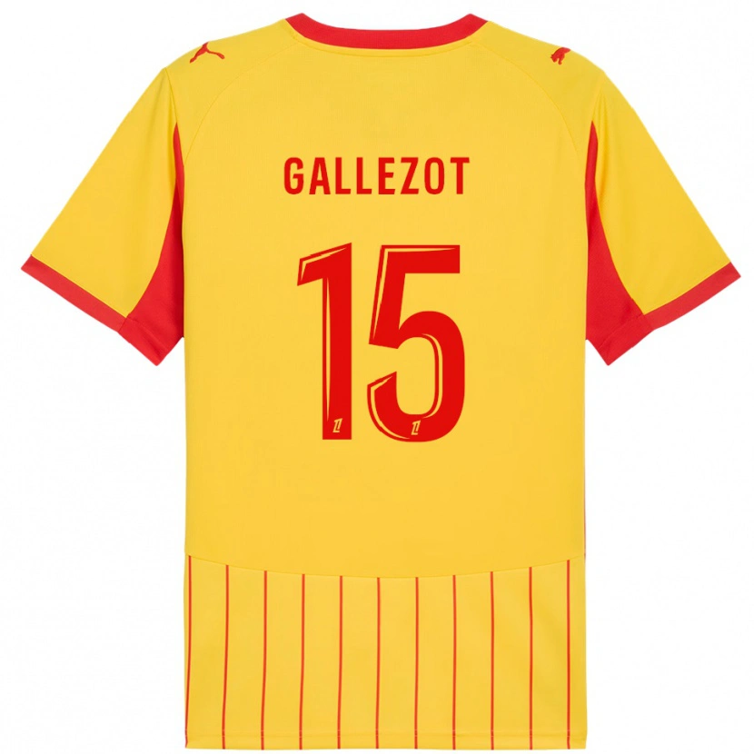 Danxen Herren Tim Gallezot #15 Gelb Rot Heimtrikot Trikot 2025/26 T-Shirt