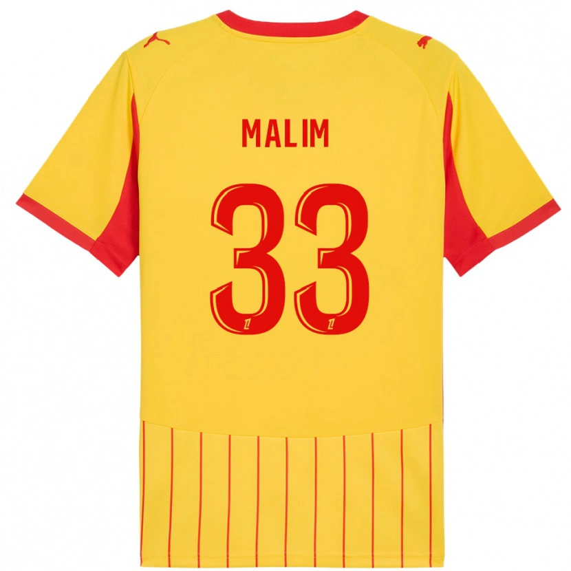 Danxen Herren Yasmina Malim #33 Gelb Rot Heimtrikot Trikot 2025/26 T-Shirt