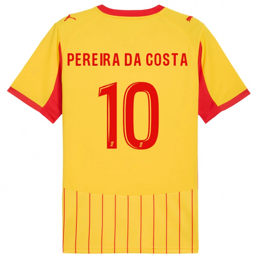 Danxen Herren David Pereira Da Costa #10 Gelb Rot Heimtrikot Trikot 2025/26 T-Shirt