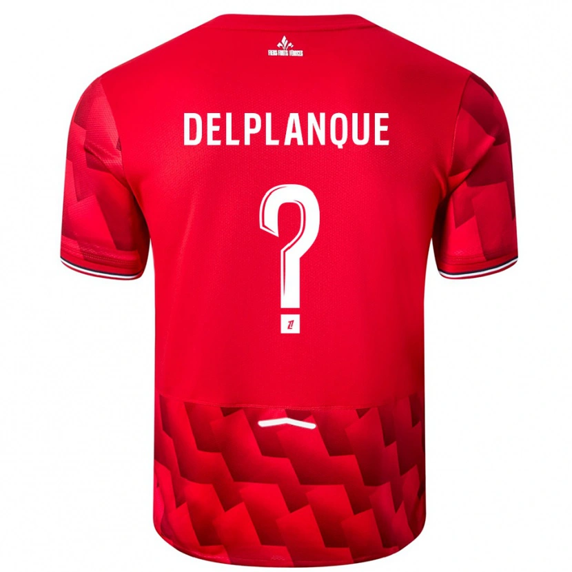 Danxen Herren Gaël Delplanque #0 Rot Weiß Heimtrikot Trikot 2025/26 T-Shirt