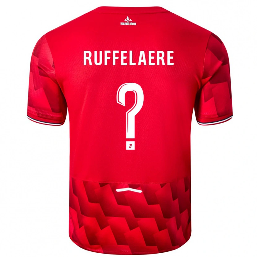 Danxen Herren Perrine Ruffelaere #0 Rot Weiß Heimtrikot Trikot 2025/26 T-Shirt