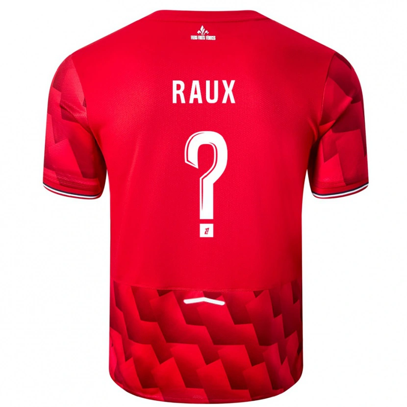 Danxen Herren Jules Raux #0 Rot Weiß Heimtrikot Trikot 2025/26 T-Shirt