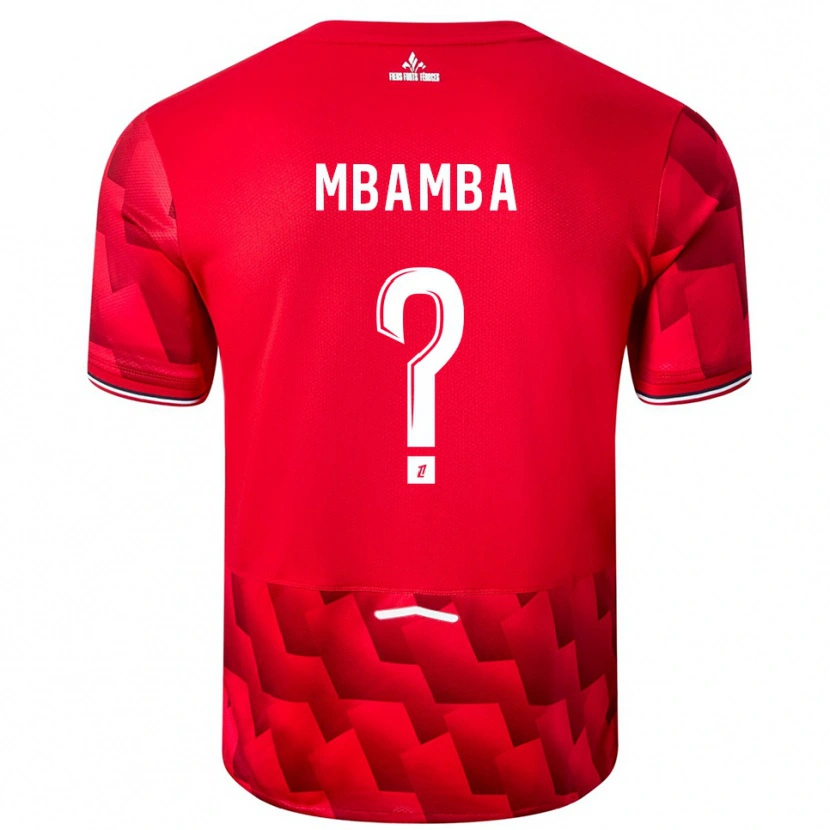 Danxen Herren Lucas Mbamba #0 Rot Weiß Heimtrikot Trikot 2025/26 T-Shirt