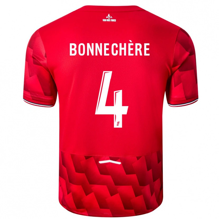 Danxen Herren Victor Bonnechère #4 Rot Weiß Heimtrikot Trikot 2025/26 T-Shirt