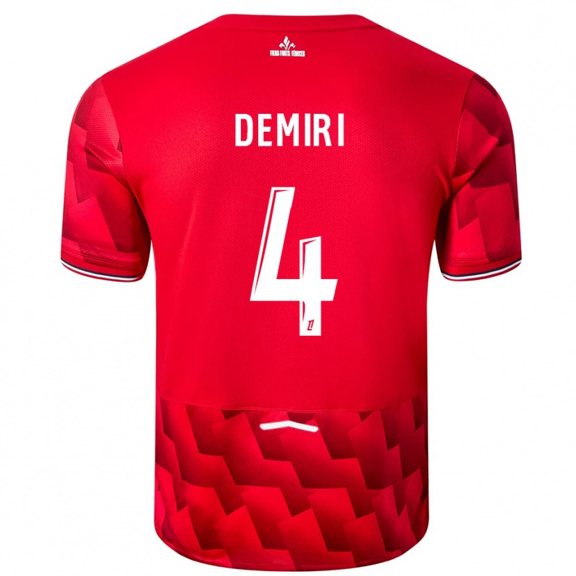 Danxen Herren Andi Demiri #4 Rot Weiß Heimtrikot Trikot 2025/26 T-Shirt