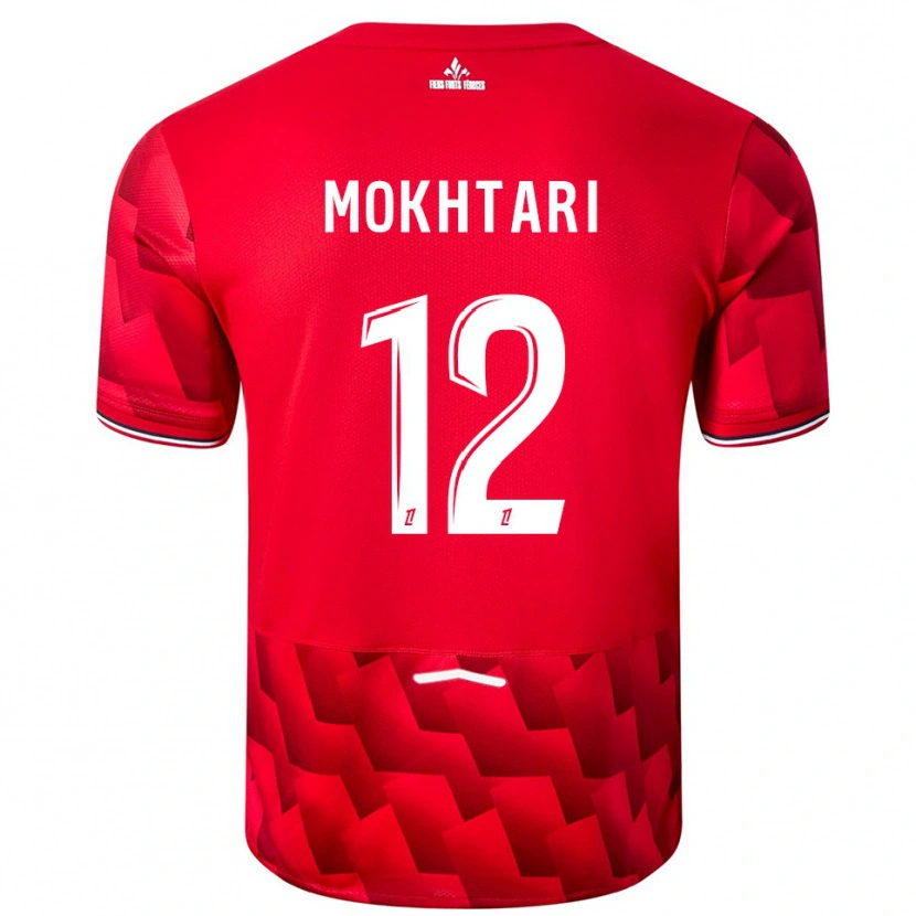 Danxen Herren Brahim Mokhtari #12 Rot Weiß Heimtrikot Trikot 2025/26 T-Shirt