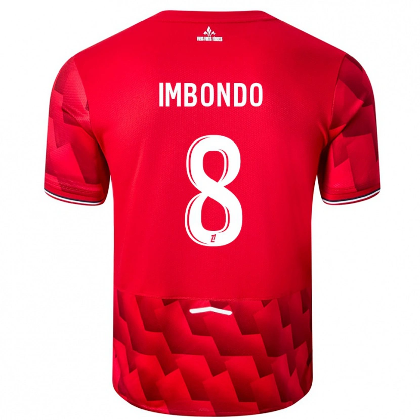 Danxen Herren Ramses Imbondo #8 Rot Weiß Heimtrikot Trikot 2025/26 T-Shirt