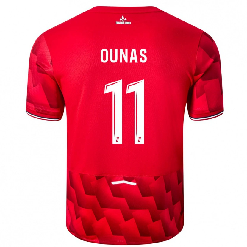 Danxen Herren Adam Ounas #11 Rot Weiß Heimtrikot Trikot 2025/26 T-Shirt