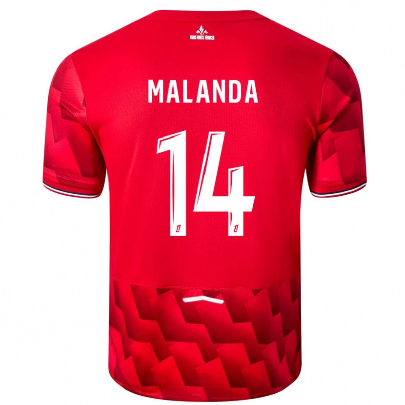 Danxen Herren Jephthe Malanda #14 Rot Weiß Heimtrikot Trikot 2025/26 T-Shirt
